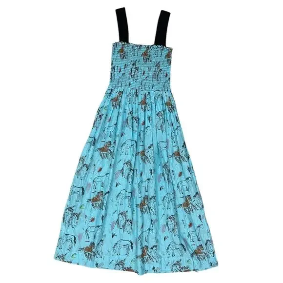 RACHEL ANTONOFF Clarice Smock Tank Dress In Horse Print - Picture 4 of 7